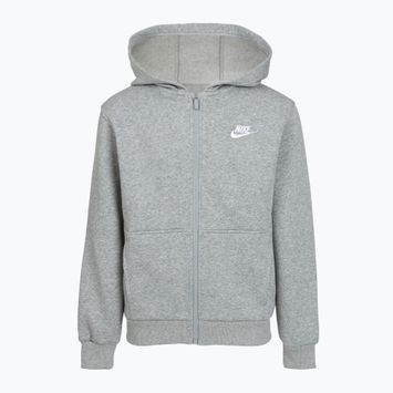 Bluză pentru copii Nike Sportswear Club Fleece dark grey heather/base grey/white