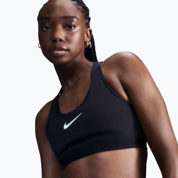 Sutien de antrenament Nike Swoosh High Support black/iron grey/white