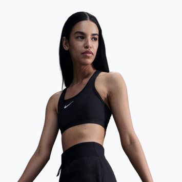Sutien de antrenament Nike Swoosh Medium Support black/white