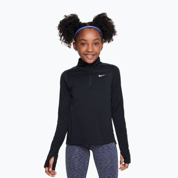 Bluză cu mânecă lungă de antrenament pentru copii Nike Dri-Fit 1/4 Zip black/white