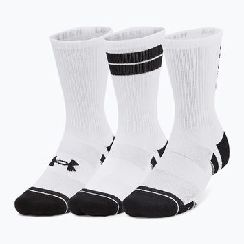 Șosete de antrenament  Under Armour Perf Tech Nov Crew 3P white/white/black