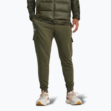 Pantaloni pentru bărbați Under Armour Rival Fleece Cargo Jogger marine od green / white