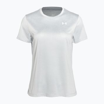 Tricou de antrenament pentru femei Under Armour Tech C-Twist halo gray/white