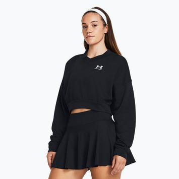 Bluză de antrenament pentru femei Under Armour Rival Terry Os Crop Crew black/white