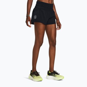 Pantaloni scurți de alergat pentru femei Under Armour Run Anywhere black/black/white