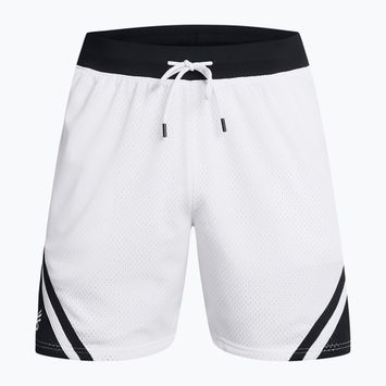 Pantaloni scurți de baschet pentru bărbați Under Armour Curry Mesh Short 4 white/black/white