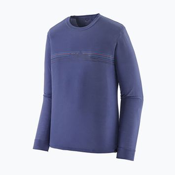 Longsleeve pentru bărbați Patagonia Cap Cool Merino Blend Graphic strata stripe/solstice purple