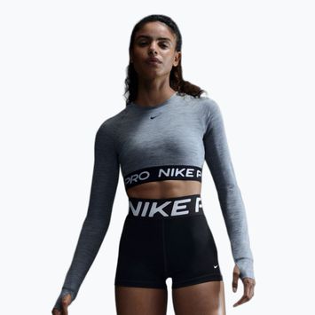 Top de antrenament longsleeve pentru femei Nike Pro 365 Dri-Fit smoke grey/heather
