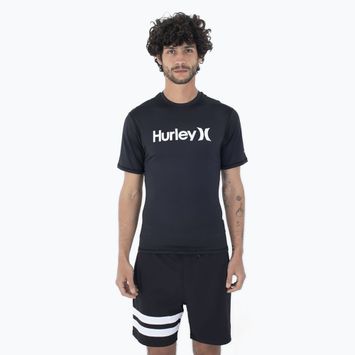 Tricou pentru bărbați  Hurley O&O Quickdry Rashguard black
