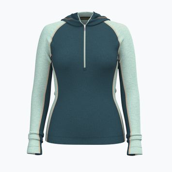 Bluză termoactivă pentru femei Smartwool Classic Thermal Merino Base Layer 1/2 Zip Hoodie Boxed twilight/arctic green