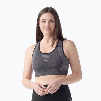 Sutien termoactiv Smartwool Intraknit Racerback black heather