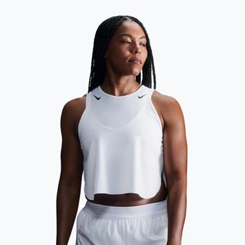 Tricou de alergare pentru femei Nike AeroSwift Dri-Fit ADV Cropped Tank Top off white/black