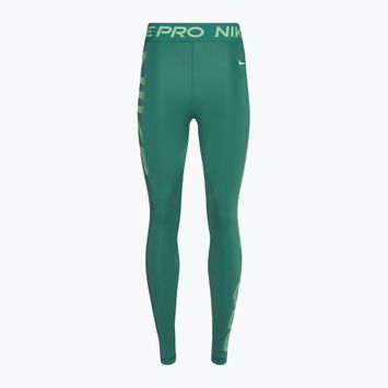 Colanți de antrenament pentru femei Nike Pro Dri-FIT Mid-Rise 7/8 Graphic bicoastal/vapour green/white