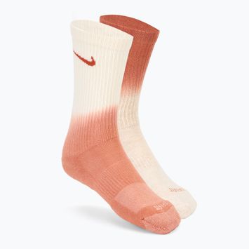 Șosete Nike Everyday Plus 2 perechi multicolor/portocaliu