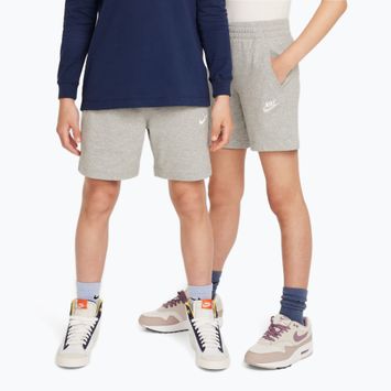 Pantaloni scurți pentru copii Nike Sportswear Club 6" dark grey heather/white