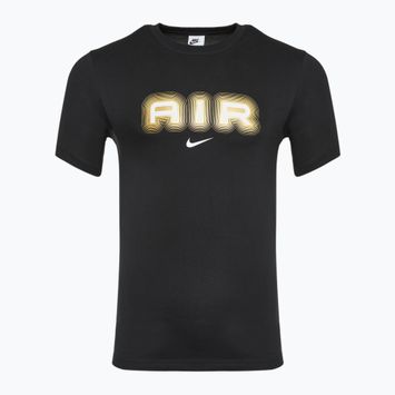 Tricou pentru bărbați Nike Air Graphic black/metalic gold