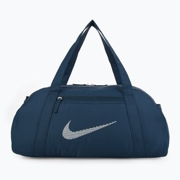Geantă de antrenament pentru femei Nike Gym Club 24 l armory navy/ armory navy/ metallic silver