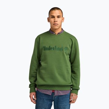 Bluză pentru bărbați Timberland Embroidery Tonal Crew Neck black forest green