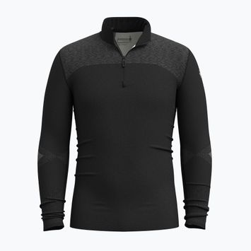 Bluză termoactivă pentru bărbați Smartwool Intraknit Thermal Merino Base Layer 1/4 Zip black/white