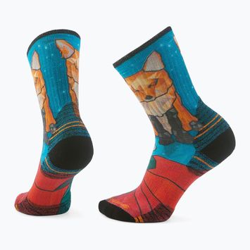 Șosete pentru femei Smartwool Hike Targeted Cushion Geo Fox Print Crew capri