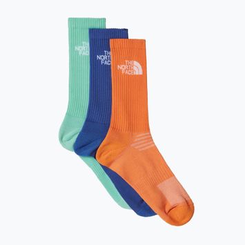 Șosete The North Face Multi Sport Cush Crew Sock 3 pary papaya/bright foam/indigo plum