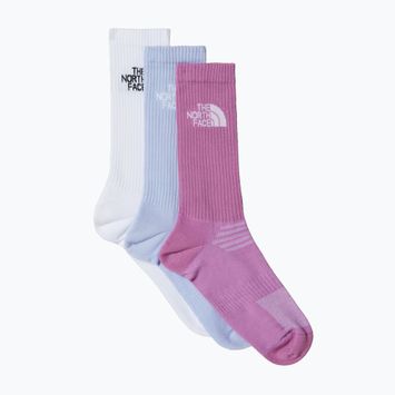 Șosete The North Face Multi Sport Cush Crew Sock 3 perechi tnf white/purple