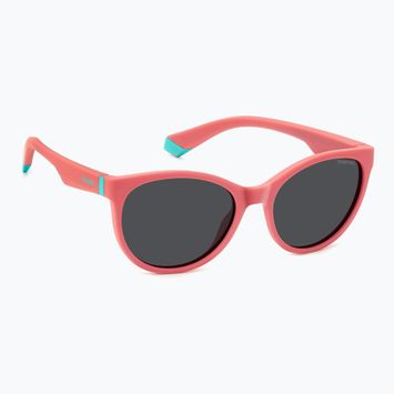 Ochelari de soare polarizați pentru copii Polaroid PLD 8065/S coral/gri