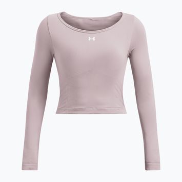 Under Armour Train Seamless alb/negru pentru femei cu mânecă lungă de antrenament