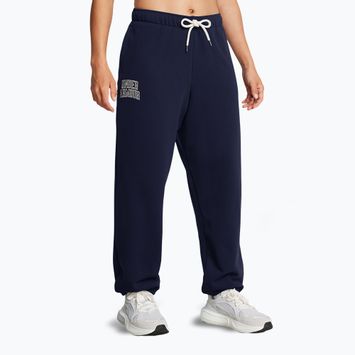 Pantaloni pentru femei Under Armour Icon Heavyweight Terry Oversized midnight navy/summit white