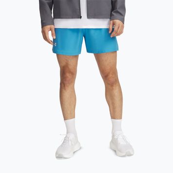 Pantaloni scurți de alergare pentru bărbați Under Armour Launch 5" ether blue / downpour gray / reflective