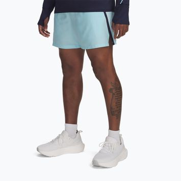 Pantaloni scurți de alergare pentru bărbați Under Armour Launch 5" stream / midnight navy / reflective