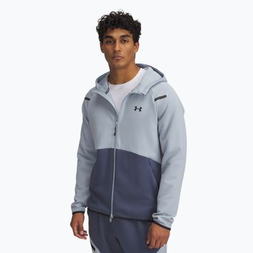 Bluză pentru bărbați Under Armour Unstoppable Fleece Full Zip HD harbor blue/downpour gray/black