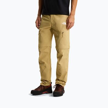 Pantaloni de trekking pentru bărbați The North Face Exploration Regular Tapered Convertible khaki stone