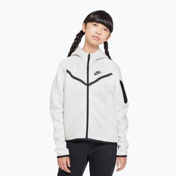 Bluză pentru copii Nike Sportswear Tech Fleece light grey/heather/black/black