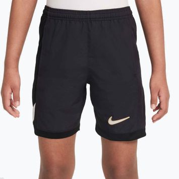Pantaloni scurți de fotbal pentru copii Nike Academy Dri-Fit Jr black/black/pale ivory/ pale ivory
