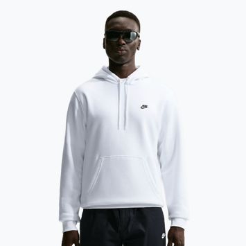 Bluză pentru bărbați Nike Club Pullover Hoodie white/white/black