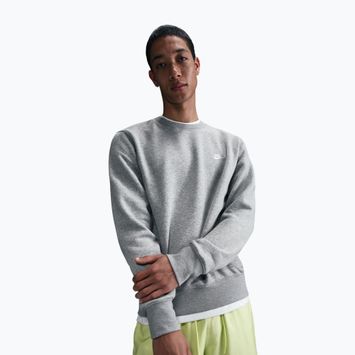 Hanorac pentru bărbați Nike Club Fleece Crew dark grey heather/white