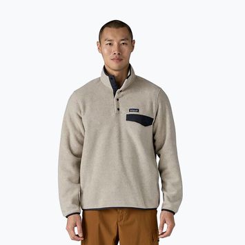 Bluză de trekking pentru bărbați Patagonia LW Synch Snap-T P/O oatmeal heather w/smolder blue