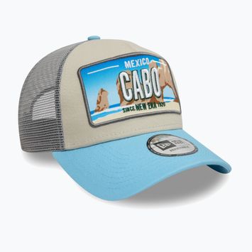 New Era Licence Plate Los Angeles Trucker șapcă de baseball bej deschis