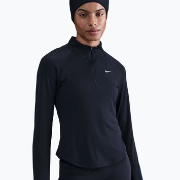 Bluză cu mânecă lungă de alergare pentru femei Nike Tempo Swoosh Run Dri-Fit 1/4-Zip black/white