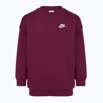 Bluză pentru copii Nike Sportswear Club Fleece burgundy/white