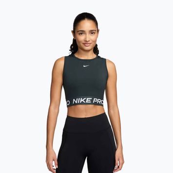 Tricou de antrenament pentru femei Nike Pro Dri-Fit seaweed/white