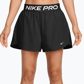 Pantaloni scurți de tenis pentru femei Nike Pro Dri-Fit Mid-Rise Brief-Lined 3" black/white