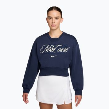 Bluză pentru femei Nike Court Collection French Terry Crew Neck midnight navy/sail