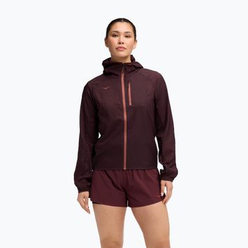 Geacă de alergare pentru femei HOKA Skyflow black cherry