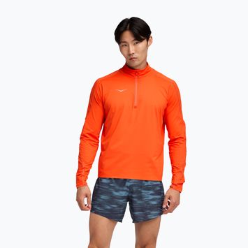 Hanorac de alergare pentru bărbați HOKA GlideTech Quarter Zip lava