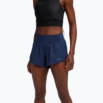 Pantaloni scurți de alergare pentru femei HOKA Glide 4" midnight blue