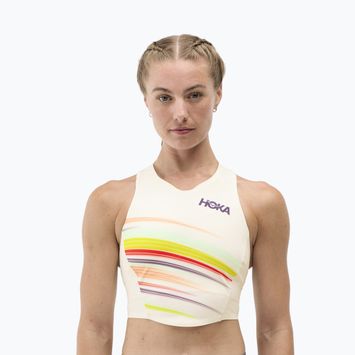 Top de antrenament HOKA Race Day Crop alabaster flare