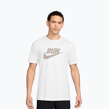 Tricou pentru bărbați Nike Dri-Fit Running White/Moon Particle