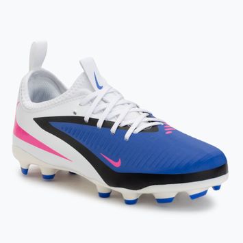 Ghete de fotbal pentru copii Nike Phantom 6 Low Academy FG/MG Jr racer blue/white/pink blast